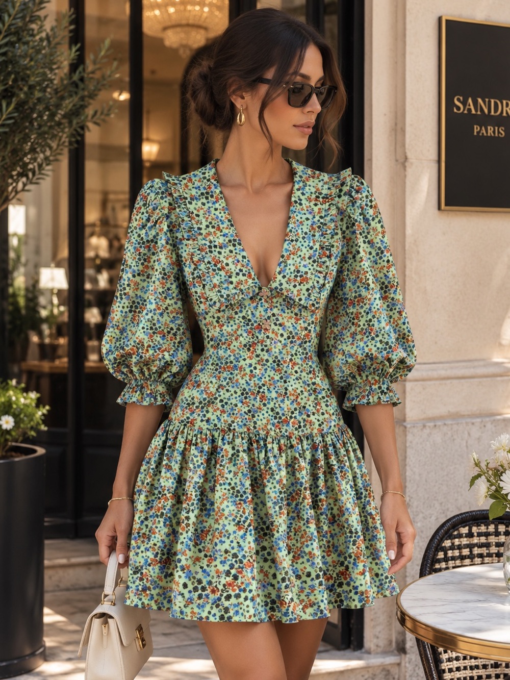 👒Sandro Paris Floral Mini Dress